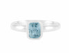 blue sapphire in platinum skinny ring