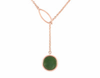 Jade pendant 18k rose gold