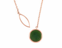 Jade pendant 18k rose gold
