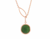 Jade pendant 18k rose gold