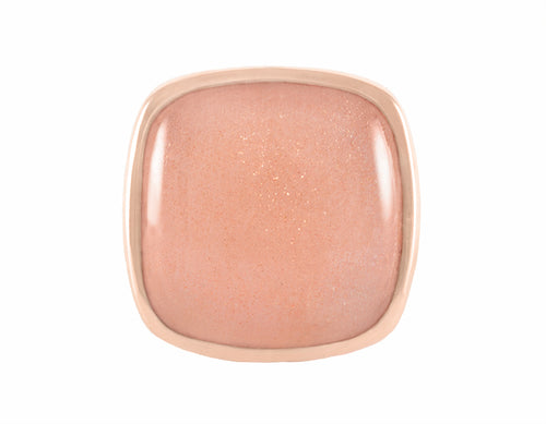 orange moonstone in 18k rose gold