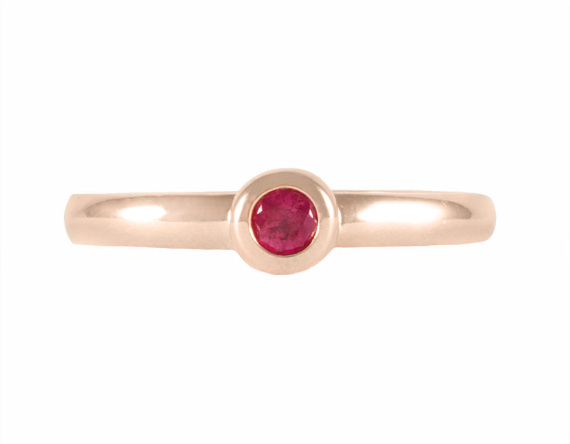 Pop Rocks #40: Ruby skinny ring, 18k rose gold, fine jewelry Canada ...