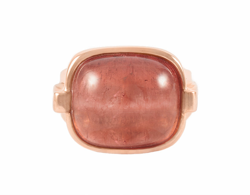 Cat's Eye pink tourmaline, 18k rose gold ring