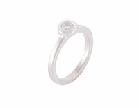 Platinum ring set with diamond.