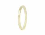 Green 18k gold plain skinny band.