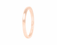 Rose 18k gold plain skinny band.