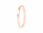 Rose 18k gold plain skinny band.