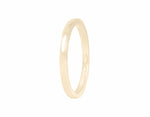 Yellow 18k gold plain skinny band.