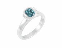 Platinum ring indicolite tourmaline