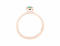 Tsavorite garnet in 18k rose gold.