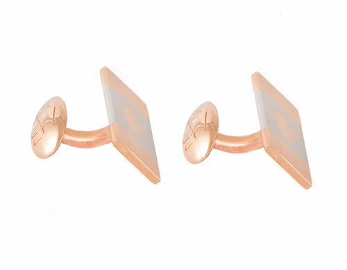 Canada flag cufflinks red 18k gold and platinum.