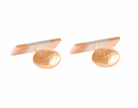 Canada flag cufflinks red 18k gold and platinum.