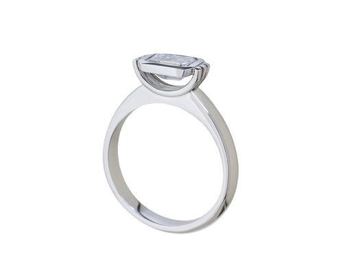 Diamond platinum ring.