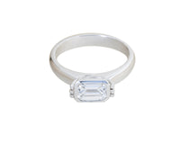 Diamond platinum ring.
