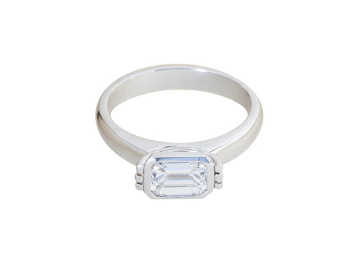 Diamond platinum ring.