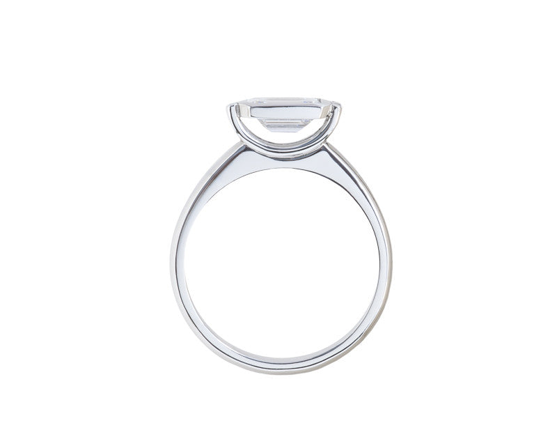 Diamond platinum ring.